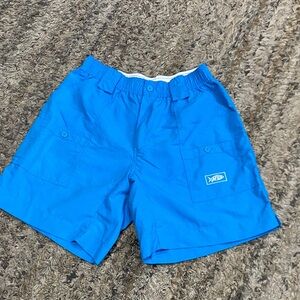 AFTCO Bright Blue fishing Cargo Shorts sz 32